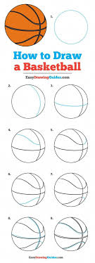 Learn How To Draw A Basketball Easy Step By Step Drawing Tutorial For Kids And Beginners Basketball Drawingtutori Zeichentechniken Malen Lernen Kunst Ideen
