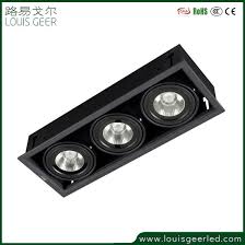 Metal adjustable gimbal trim for 4 12v recessed ceiling light can. Aluminum Housing Thin Square Recessed Surface Mount One Double Three Head Customizable Wattage Led Grille Light China Led Light Led Bulb Made In China Com