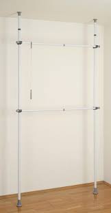 Penderie Extensible Wenko Herkules Blanc H 250 X P 42 5 Cm Leroy Merlin Penderie Extensible Vetements Suspendus