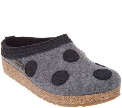 Haflinger Wool Felt Polka Dot Clogs Dotty Qvc Com