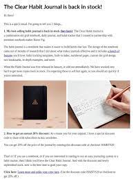 Check spelling or type a new query. Passive Panda Products The Clear Habit Journal Is Back In Stock And A Discount Code Milled