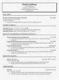 information technology resume relevant
