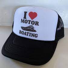 Vintage I Love Motor Boating Hat Funny Trucker Hat snapback Black Party Cap  | eBay