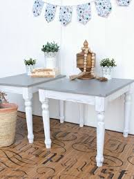 Maybe you've got the opposite problem and have inherited antique chairs whose dark, dated stain is ruining their elegant lines. Farmhouse Stained And Painted Side Tables Girl In The Garage