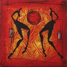 It will be very close in color and arrangement as the one you see in the photo. African Sun Painting By Liss Art Studio