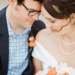 After a front yard wedding, this couple celebrated their nuptials with  family and friends