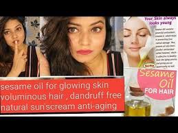 Using sesame oil for skin has many benefits, including treating scars, deep cleansing the skin preventing wrinkles etc. Sesame Oil Review Demo Benefits On Skin Hair Body Youtube