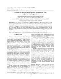 Augmented reality is one of the newest innovations in the electronics industry. Pdf Learning The Malay Traditional Musical Instruments By Using Augmented Reality Application