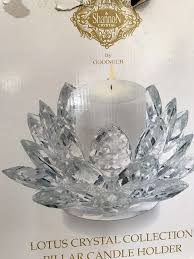 Crystal candle holder, set of 2 shannon by godinger crystal candlestick holders, faceted shannon godinger crystal, shannon 24% lead crystal. FrunzÄƒri Han RundÄƒ Suport Lumanare Shannon Crystal Lotus Tandridgeparishcouncil Org