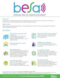 Learn The Basics Of The Bilingual Spanish English Assessment Besa With This Handy Fact Sheet Bilingual English Spanish Assessments Learning Spanish