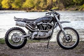 Amazing Transformation Harleydavidson Hd Scrambler Tracker Enduro Bike Motorcycles Harley Scrambler Sportster Harley Davidson Sportster