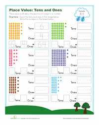 Tens And Ones Worksheet Education Com Tens And Ones Tens And Ones Worksheets First Grade Math Worksheets