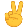 Victory Hand Emoji In 2020 Hand Emoji Emoji Peace Gesture