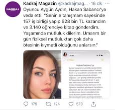 Geçtiğimiz şubat ayında aşk yaşamaya başladıkları öne sürülen hakan sabancı ile aygün aydın gündemden düşmüyor. Aygun Aydin In Hakan Sabanci Ya Veda Etmesi Uludag Sozluk