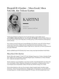 Ra kartini sendiri dibesarkan dari kalangan keluarga bangsawan. Biografi Ra Kartini