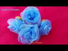 Kurdele Islemeleri L Organize Kurdeleden Katmerli Mavi Gul L Anlatimli Video Youtube Mavi Gul Kurdele Oyasi Guller