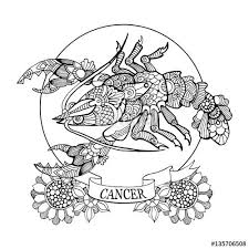 Introducing creative painting horoscope app on android now! Cancer Zodiac Sign Coloring Pages For Adults Fotolia 135706508 Libro De Colores Paginas Para Colorear Signos De Zodiaco Cancer