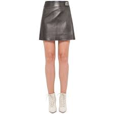 Black Leather A Line Mini Skirt Akris Napa Leather A Line Wrap Miniskirt 710 420 Huf Liked On Polyvore Featuring Skirts Mini Skirts Short Mini Mini Skirts Napa Leather A Line Mini Skirt