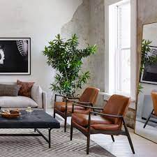 Bellvue Floor Mirror Brass Free Local Shipping Only Leather Chair Living Room Living Room Chairs Modern Accent Chairs For Living Room