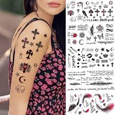 Tatuajes Temporales Pequenos Y Cruzados Para Ninos Y Mujeres Pegatinas De Tatuaje Infinity Con Estrellas Negras Cara Falsa Y Manos Diminutas Sexy Tatuajes Temporales Aliexpress