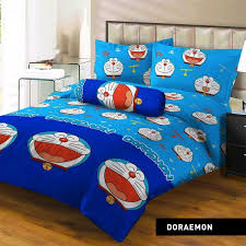 Tersedia ukuran 160 x 200 dan 180 x 200. Jual Bed Cover Set Sprei Lady Rose Size King Doraemon Di Lapak Cnh Shop Bukalapak