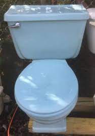 Mid Century Modern Vintage Cerulean Blue Gerber Toilet Tank Lid Amp Bowl Color 044 Toilet Tank Toilet Tank Lids Vintage Lighting