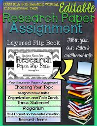 Research Paper Assignment Editable Interactive Layered Flip Book Teaching Writing Research Paper High School Writing