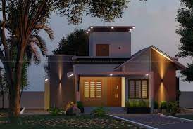 We used contrasting colors and textures of plant material to create a curb appeal for this spec home. Small Beautiful Home Design With Elegant Exterior On 975 Sq Ft