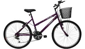 BICICLETA ARO 26 MTB 21M BELLA C/CT VIOLETA