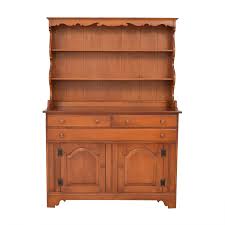 85 Off Whitney Whitney Antique China Cabinet With Open Hutch Storage