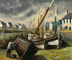Pissarro Port In Bessin At Low Tide Art Pissaro Paintings Painting