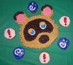 Tom Nook Cake And Pitfall Seed Fossil Cupcakes Animal Crossing Crafty Best Part Of Me