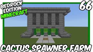 You never need to replenish it because it replenishes it's self!!! Cactus Spawner Mob Farm Bedrock Edition Minecraft Tutorial Minecraft Minecraft Tips
