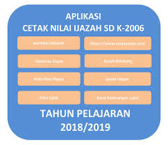 Check spelling or type a new query. Aplikasi Nilai Ijazah Sd Mi Kurikulum 2006 Tahun Pelajaran 2019 2020 Sanjayaops