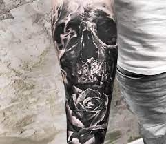Check out these amazing must have rose tattoos: Skull And Rose Tattoo By Alex Noir Post 29128
