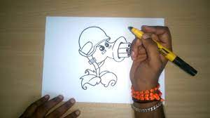 How to draw gatling pea from plants vs. How To Draw Gatling Pea Plants Vs Zombies Easy Step By Step Drawing For Kids Youtube