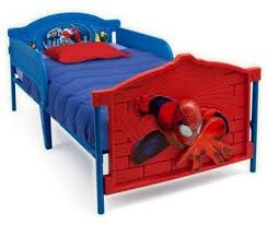 Spider Man Twin Bed Frame Headboard Footboard Children Bedroom Marvel Furniture Convertible Toddler Bed Toddler Bed Spiderman Bedroom