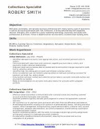 collections specialist resume samples