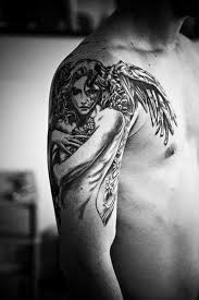 For the latter, it will have a date inscribed just at the bottom of the cross. Forearm Guardian Angel Half Sleeve Tattoos For Men Elegant Arts Tattoo