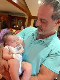 I was so happy to meet my great nephew Augustine Paul Steven Adams. ( named  after my dear sweet Paul) I am Aaron's godfather and he is Augustine's  godfather 😀