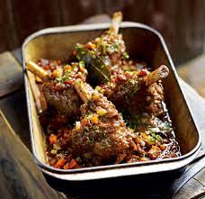 Braised Lamb Shanks With Red Wine Tomato And Vinegar Recipe Delicious Magazine Recipe Braised Lamb Shanks Lamb Recipes Lamb Shank Recipe