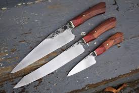 Bread set includes 8 in. Custom Hand Forged Kitchen Knife Set Etsy