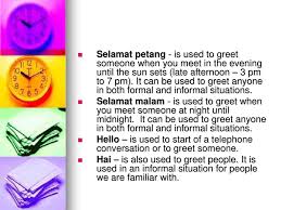 Assalamualaikum dan salam sejahtera,… assalamualaikum dan salam sejahtera, mengambil kesempatan ditahun baru hijrah, suami masak apa hari ini? Salam Sejahtera Meaning In English