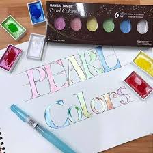 Kuretake Gansai Tambi Watercolour Paints 6 Pearl Colours
