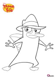 Perry The Platypus Coloring Page Phineas And Ferb In 2020 Phineas And Ferb Coloring Pages Cartoon Coloring Pages