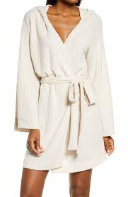 Maybe you would like to learn more about one of these? Waffle Knit Hooded Short Robe Editorialist