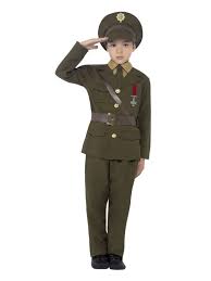 49 Olive Green Army Officer Boy Child Halloween Costume Large Kids Army Boy Costumes Boys Fancy Dress