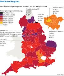 Geographic region and statistical territorial entity. Anti Depressants In England And Wales A Map Of Gp Prescriptions News Theguardian Com