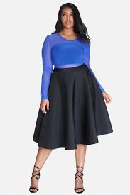 Plus Size Super Scuba Flare Midi Skirt Midi Circle Skirt Midi Skirt Midi Flare Skirt