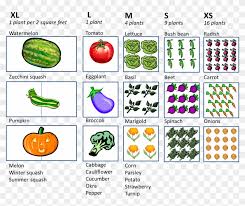 These are the basic, most frequently used spacing's in the square foot garden: How Much Space Do I Need For A Vegetable Garden Square Foot Gardening Planting Guide Hd Png Download 1334x1106 6036994 Pngfind
